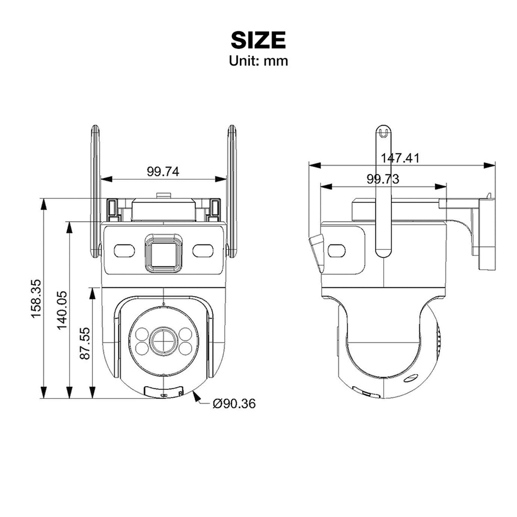 Owenfy Dual Lens Smart Security Camera