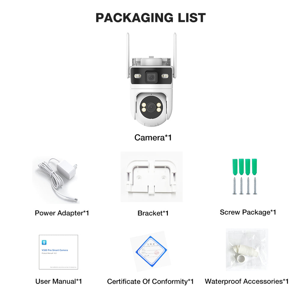 Owenfy Dual Lens Smart Security Camera